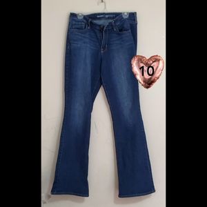 Old Navy Curvy Mid-Rise Bootcut Jean's Dark Denim